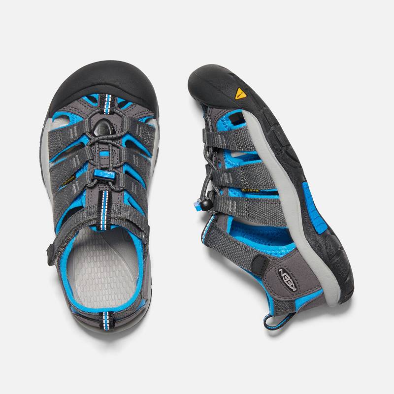 Keen Newport H2 Trekkingsandalen Kinder DE-59164 Magnet/Brilliant Blue - Keen Kinderschuhe Grau / Bl